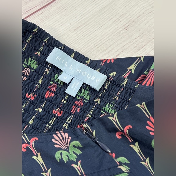 Hill House The Fleur Mini Dress - Small - Navy Blue Trailing Fern Floral halter - Picture 11 of 15